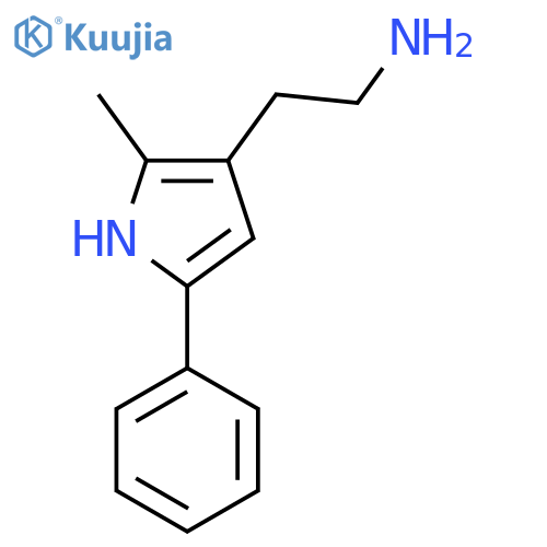 2-(2-methyl-5-phenyl-1H-pyrrol-3-yl)ethan-1-amine structure