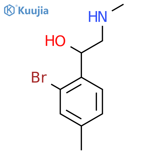 1-(2-bromo-4-methylphenyl)-2-(methylamino)ethan-1-ol structure