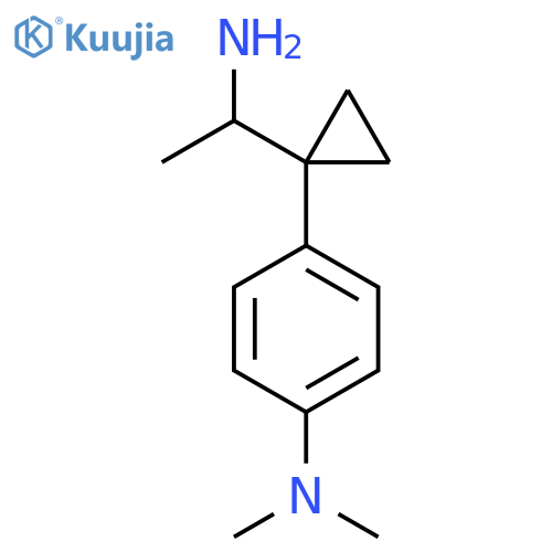 4-1-(1-aminoethyl)cyclopropyl-N,N-dimethylaniline structure