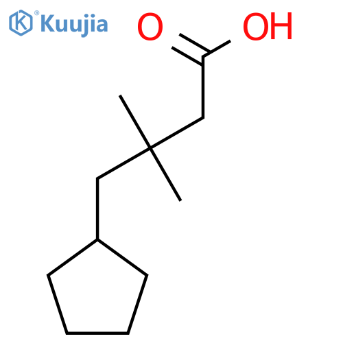 4-cyclopentyl-3,3-dimethylbutanoic acid structure