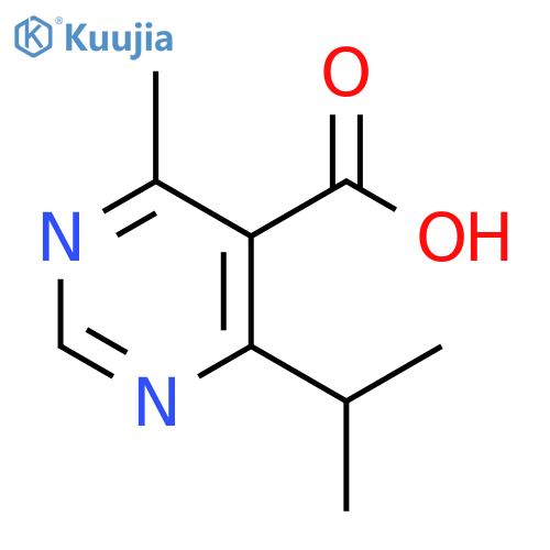4-Methyl-6-(1-methylethyl)-5-pyrimidinecarboxylic acid structure