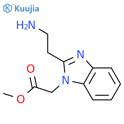 methyl 2-2-(2-aminoethyl)-1H-1,3-benzodiazol-1-ylacetate structure