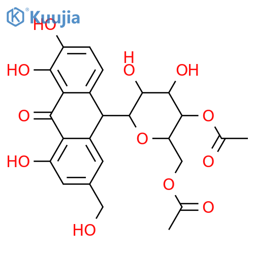 Aloin; (10S)-form, 7-Hydroxy, 4',6'-di-Ac structure