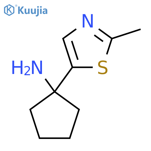 1-(2-methyl-1,3-thiazol-5-yl)cyclopentan-1-amine structure