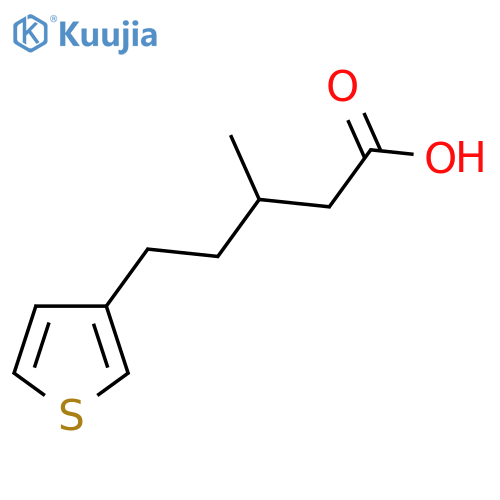 3-methyl-5-(thiophen-3-yl)pentanoic acid structure