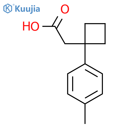 2-1-(4-methylphenyl)cyclobutylacetic acid structure