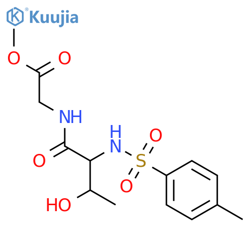 Glycine,N-[N-[(4-methylphenyl)sulfonyl]-L-threonyl]-, methyl ester (9CI) structure
