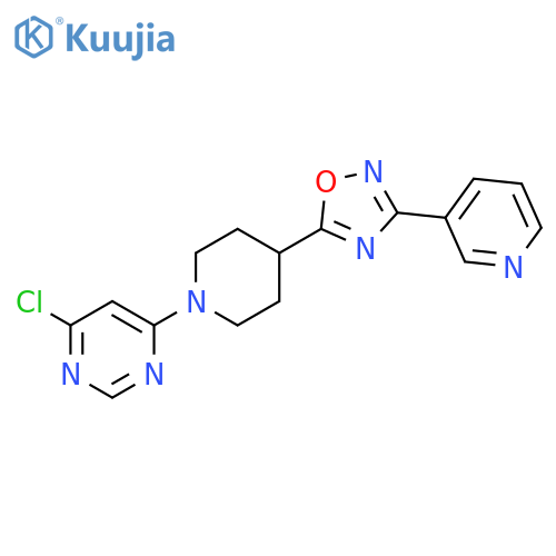 4-chloro-6-{4-[3-(pyridin-3-yl)-1,2,4-oxadiazol-5-yl]piperidin-1-yl}pyrimidine structure