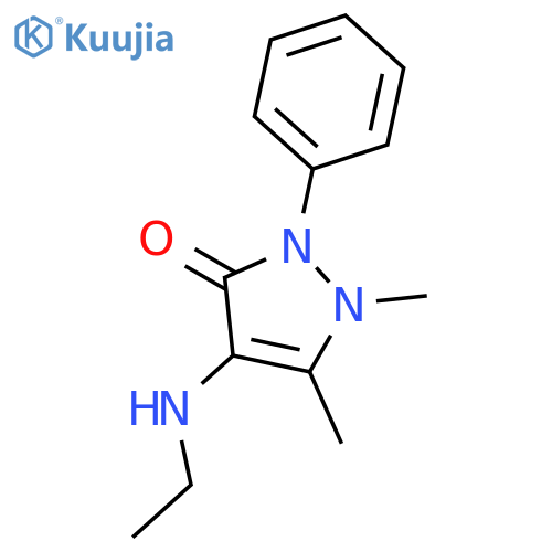 3H-Pyrazol-3-one,4-(ethylamino)-1,2-dihydro-1,5-dimethyl-2-phenyl- structure