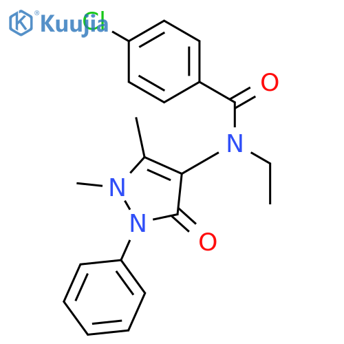 Benzamide,4-chloro-N-(2,3-dihydro-1,5-dimethyl-3-oxo-2-phenyl-1H-pyrazol-4-yl)-N-ethyl- structure