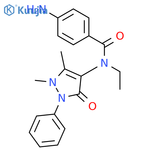 Benzamide,4-amino-N-(2,3-dihydro-1,5-dimethyl-3-oxo-2-phenyl-1H-pyrazol-4-yl)-N-ethyl- structure