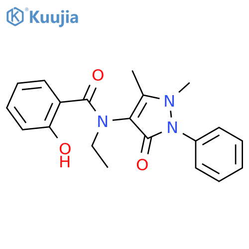 Benzamide,N-(2,3-dihydro-1,5-dimethyl-3-oxo-2-phenyl-1H-pyrazol-4-yl)-N-ethyl-2-hydroxy- structure