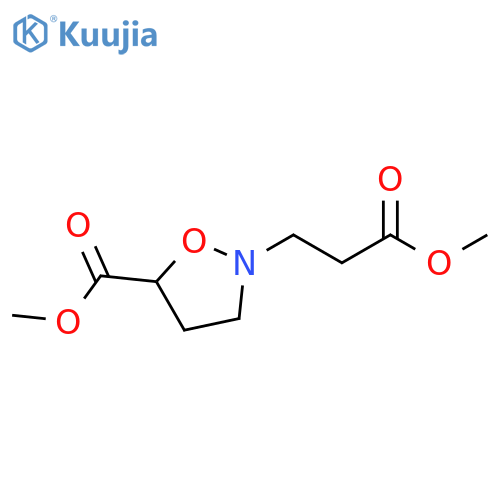 2-Isoxazolidinepropanoic acid, 5-(methoxycarbonyl)-, methyl ester structure