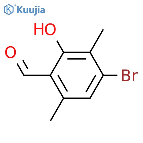 4-bromo-2-hydroxy-3,6-dimethylbenzaldehyde structure