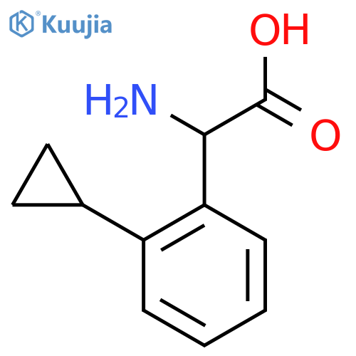 2-amino-2-(2-cyclopropylphenyl)acetic acid structure