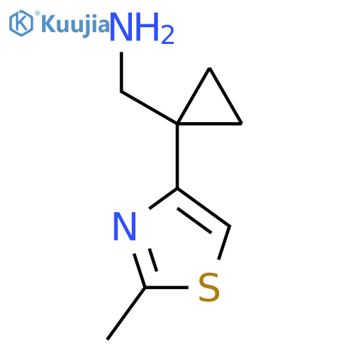 1-(2-methyl-1,3-thiazol-4-yl)cyclopropylmethanamine structure