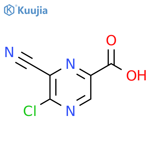 5-chloro-6-cyanopyrazine-2-carboxylic acid structure