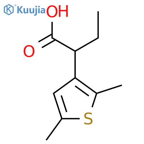 2-(2,5-Dimethylthiophen-3-yl)butanoic acid structure