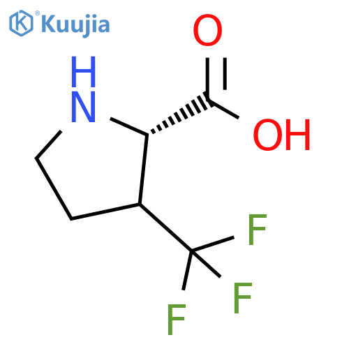 3-(trifluoromethyl)pyrrolidine-2-carboxylic acid structure