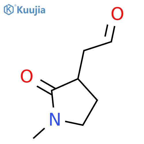 2-(1-Methyl-2-oxo-3-pyrrolidinyl)acetaldehyde structure
