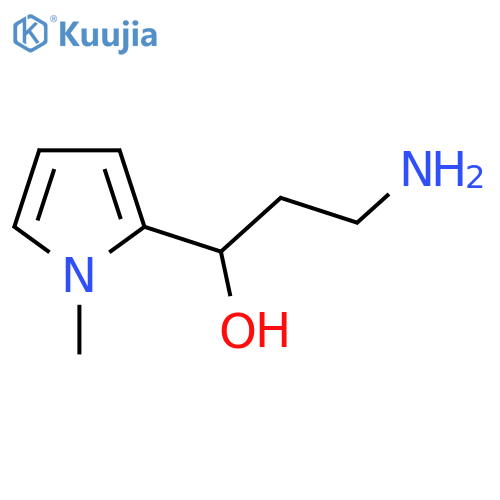 3-amino-1-(1-methyl-1H-pyrrol-2-yl)propan-1-ol structure