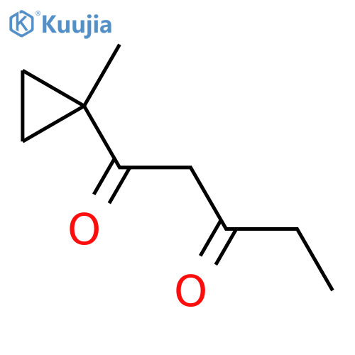 1-(1-Methylcyclopropyl)pentane-1,3-dione structure