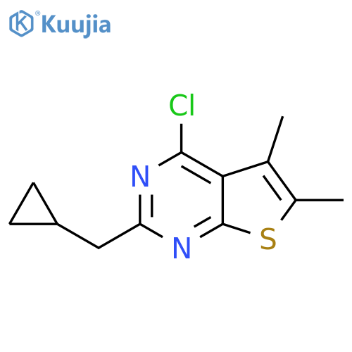 4-chloro-2-(cyclopropylmethyl)-5,6-dimethylthieno2,3-dpyrimidine structure