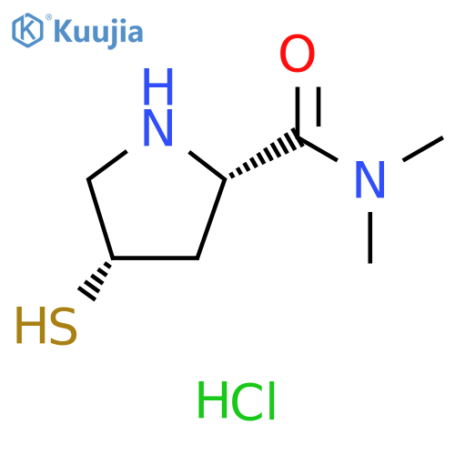 2-Pyrrolidinecarboxamide, 4-mercapto-N,N-dimethyl-, hydrochloride (1:1), (2S,4S)- structure