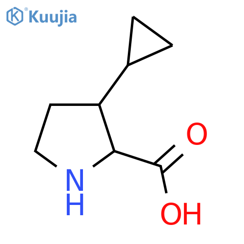 3-Cyclopropylpyrrolidine-2-carboxylic acid structure