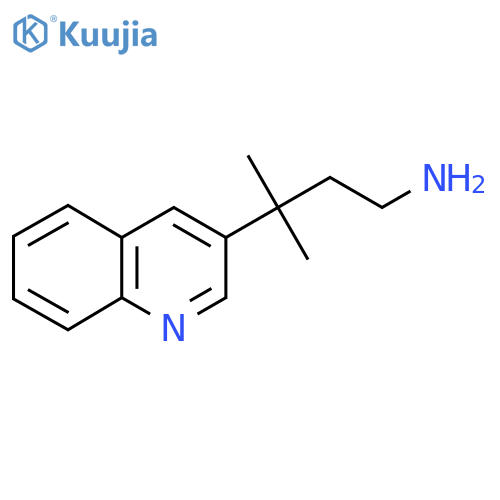 3-methyl-3-(quinolin-3-yl)butan-1-amine structure