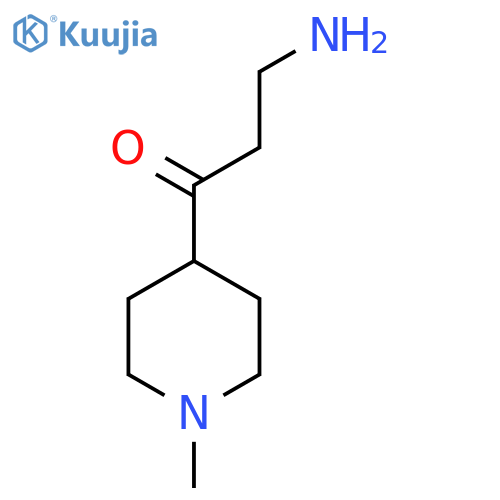 3-amino-1-(1-methylpiperidin-4-yl)propan-1-one structure