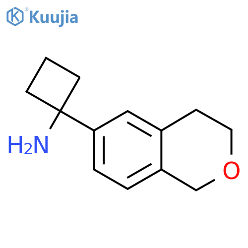 1-(3,4-dihydro-1H-2-benzopyran-6-yl)cyclobutan-1-amine structure