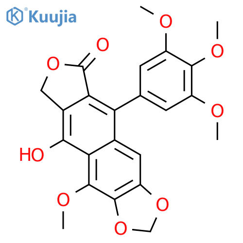 Furo[3',4':6,7]naphtho[2,3-d]-1,3-dioxol-6(8H)-one,9-hydroxy-10-methoxy-5-(3,4,5-trimethoxyphenyl)- structure
