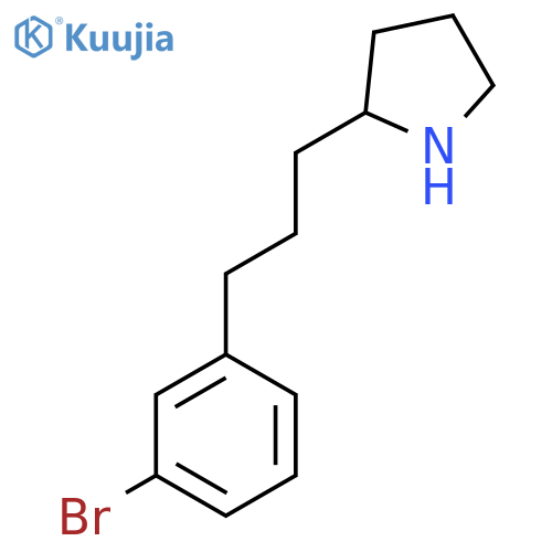 2-3-(3-bromophenyl)propylpyrrolidine structure