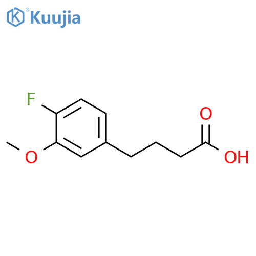 4-(4-Fluoro-3-methoxyphenyl)butanoic acid structure