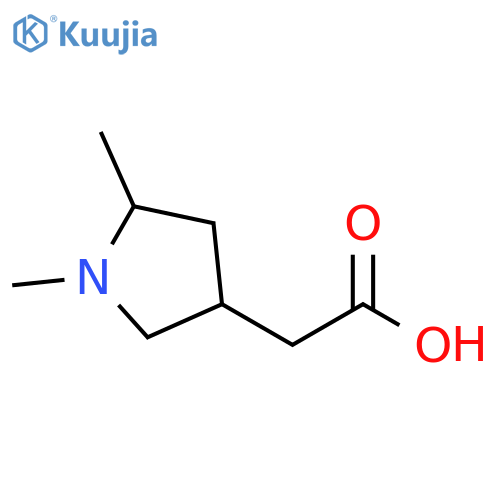 3-Pyrrolidineacetic acid, 1,5-dimethyl- structure