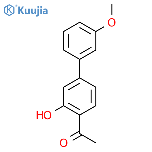1-(3-Hydroxy-3'-methoxy[1,1'-biphenyl]-4-yl)ethan-1-one structure