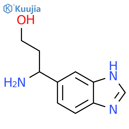 3-amino-3-(1H-1,3-benzodiazol-5-yl)propan-1-ol structure