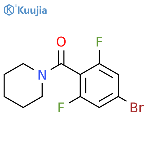 (4-Bromo-2,6-difluorophenyl)(piperidin-1-yl)methanone structure