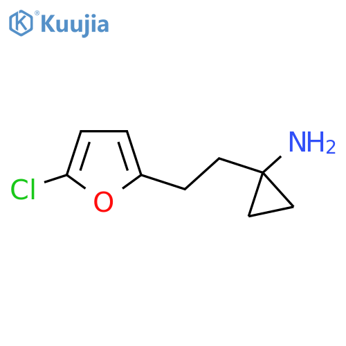1-2-(5-chlorofuran-2-yl)ethylcyclopropan-1-amine structure