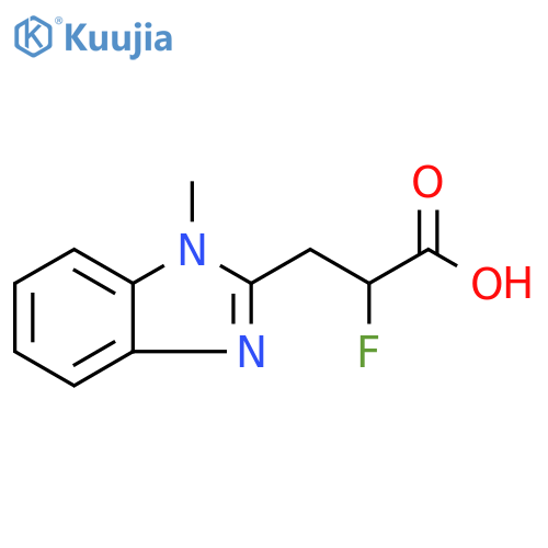 2-fluoro-3-(1-methyl-1H-1,3-benzodiazol-2-yl)propanoic acid structure