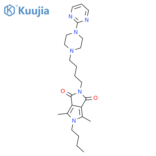 Pyrrolo[3,4-c]pyrrole-1,3(2H,5H)-dione,5-butyl-4,6-dimethyl-2-[4-[4-(2-pyrimidinyl)-1-piperazinyl]butyl]- structure
