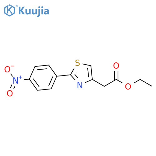 Ethyl 2-[2-(4-nitrophenyl)-1,3-thiazol-4-yl]acetate structure