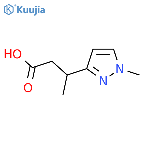 3-(1-methyl-1H-pyrazol-3-yl)butanoic acid structure