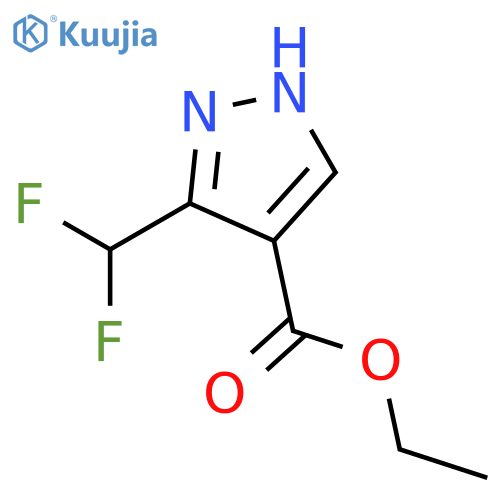 ethyl 5-(difluoromethyl)-1H-pyrazole-4-carboxylate structure