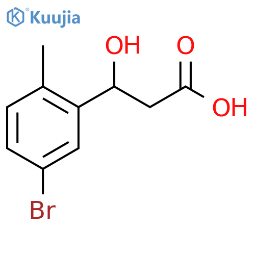 3-(5-bromo-2-methylphenyl)-3-hydroxypropanoic acid structure
