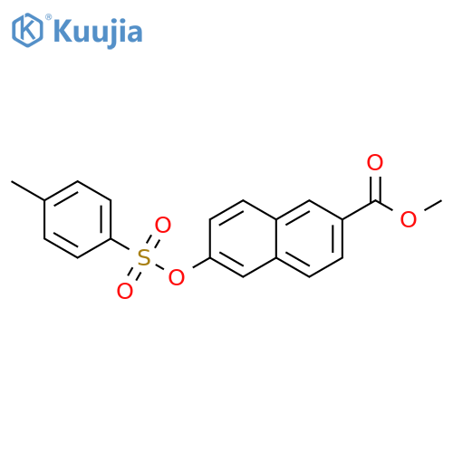 2-Naphthalenecarboxylic acid, 6-[[(4-methylphenyl)sulfonyl]oxy]-, methyl ester structure