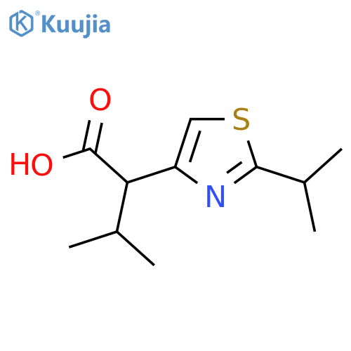 3-methyl-2-2-(propan-2-yl)-1,3-thiazol-4-ylbutanoic acid structure