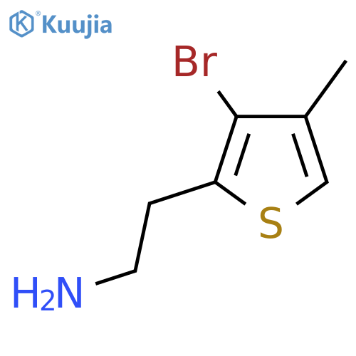 2-(3-bromo-4-methylthiophen-2-yl)ethan-1-amine structure