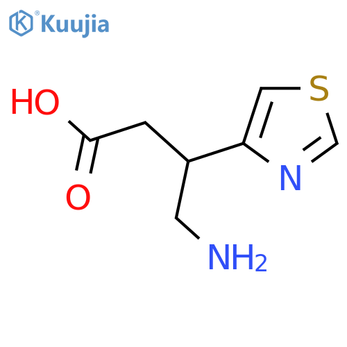 4-amino-3-(1,3-thiazol-4-yl)butanoic acid structure